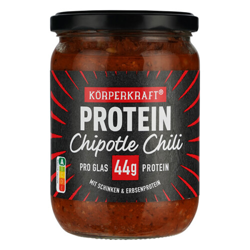 Körperkraft Protein Chipotle Chili mit Schinken und Erbsenprotein pro Glas 44 g Protein im Glas 530 g