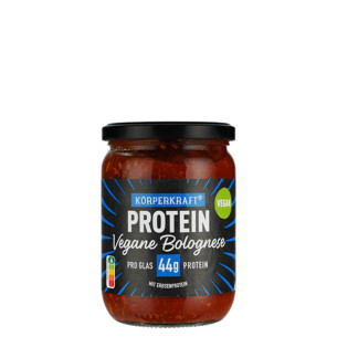 Körperkraft Protein Vegane Bolognese mit Erbsenprotein pro Glas 44 g Protein im Glas 530 g