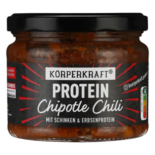 Körperkraft Protein Chipotle Chili mit Schinken und Erbsenprotein im Glas 280 g