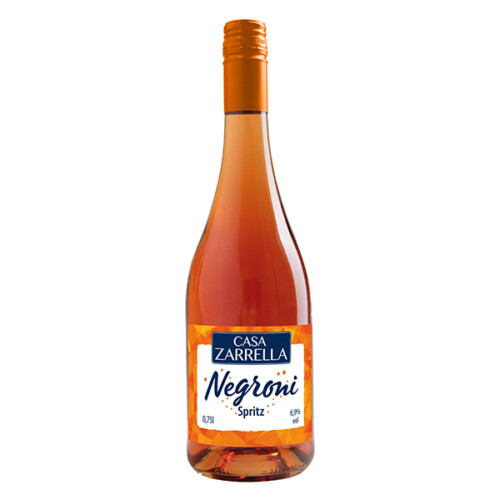 Casa Zarrella Negroni Spritz 6,9 % Alkohol Glasflasche Sektflasche 0,75 l