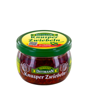 Knusper Zwiebeln in Chiliöl im Glas 185 g