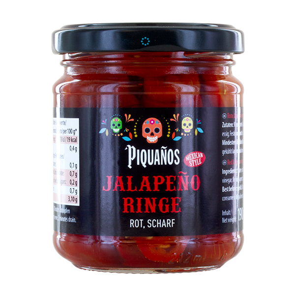 Piquanos Jalapeno Ringe Rot scharf Mexican Style 190 g