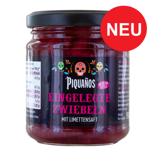 Piquanos Eingelegte Zwiebeln Neu mit Limettensaft Mexican Style im Glas 190 g