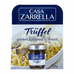 Casa Zarrella Trüffel gehobelt und eingelegt in Olivenöl im Glas 120 g