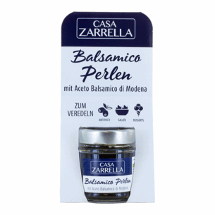 Casa Zarrella Balsamico Perlen mit Aceto Balsamico di Modena zum veredeln im Glas 135 g